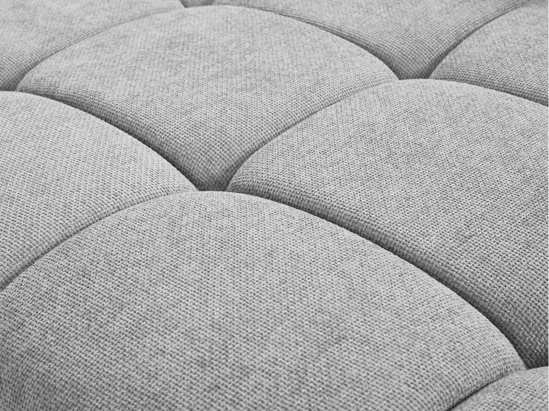 Canapé d'angle droit relax électrique en tissu gris clair MOLPICA