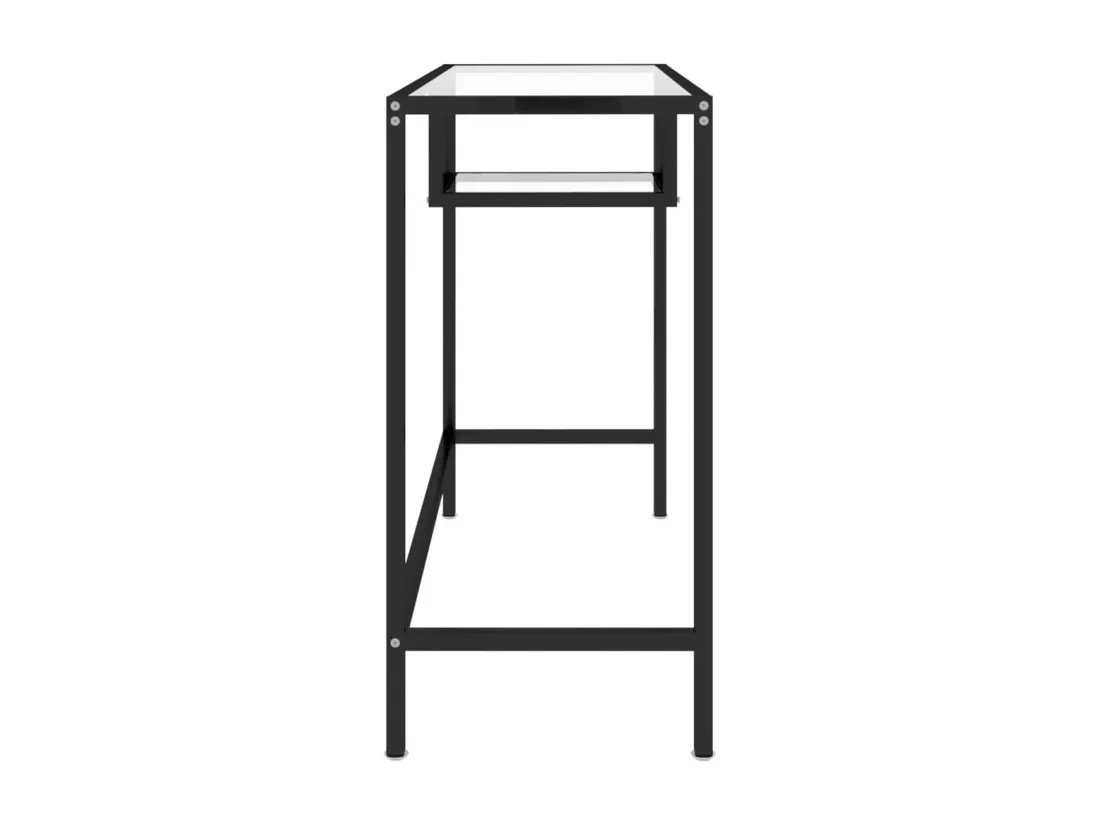 Bureau d'ordinateur Transparent 100x36x74 cm Verre