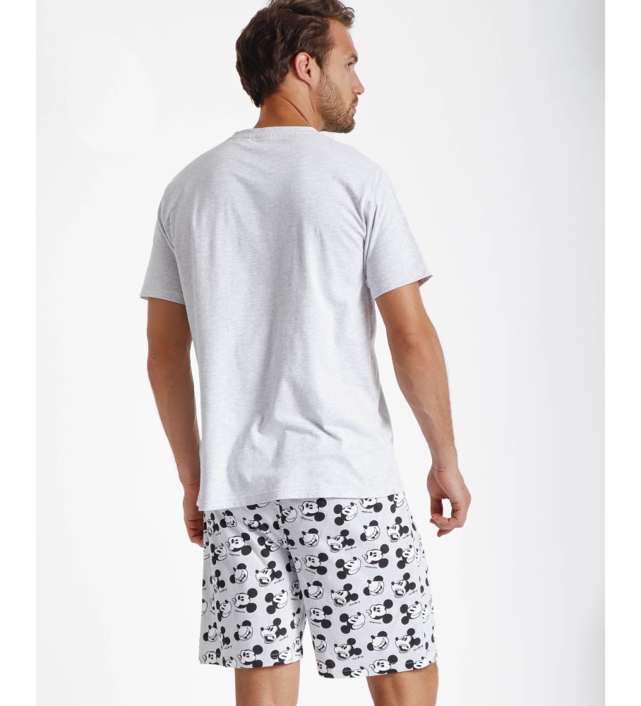 Pijama de manga curta da Disney, Disney Mondays, cinza.
