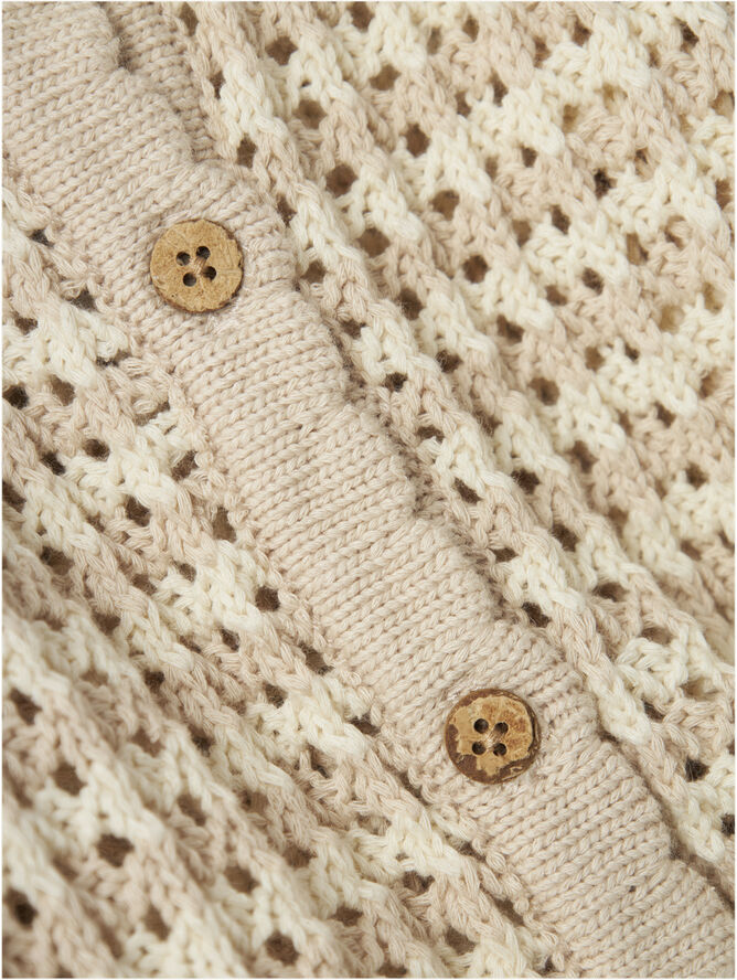Lil' Atelier NBFBOA LS KNIT CARD LIL Turtledove/gray morn