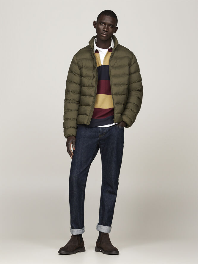 Tommy Hilfiger MID WEIGHT STAND COLLAR JACKET Army green