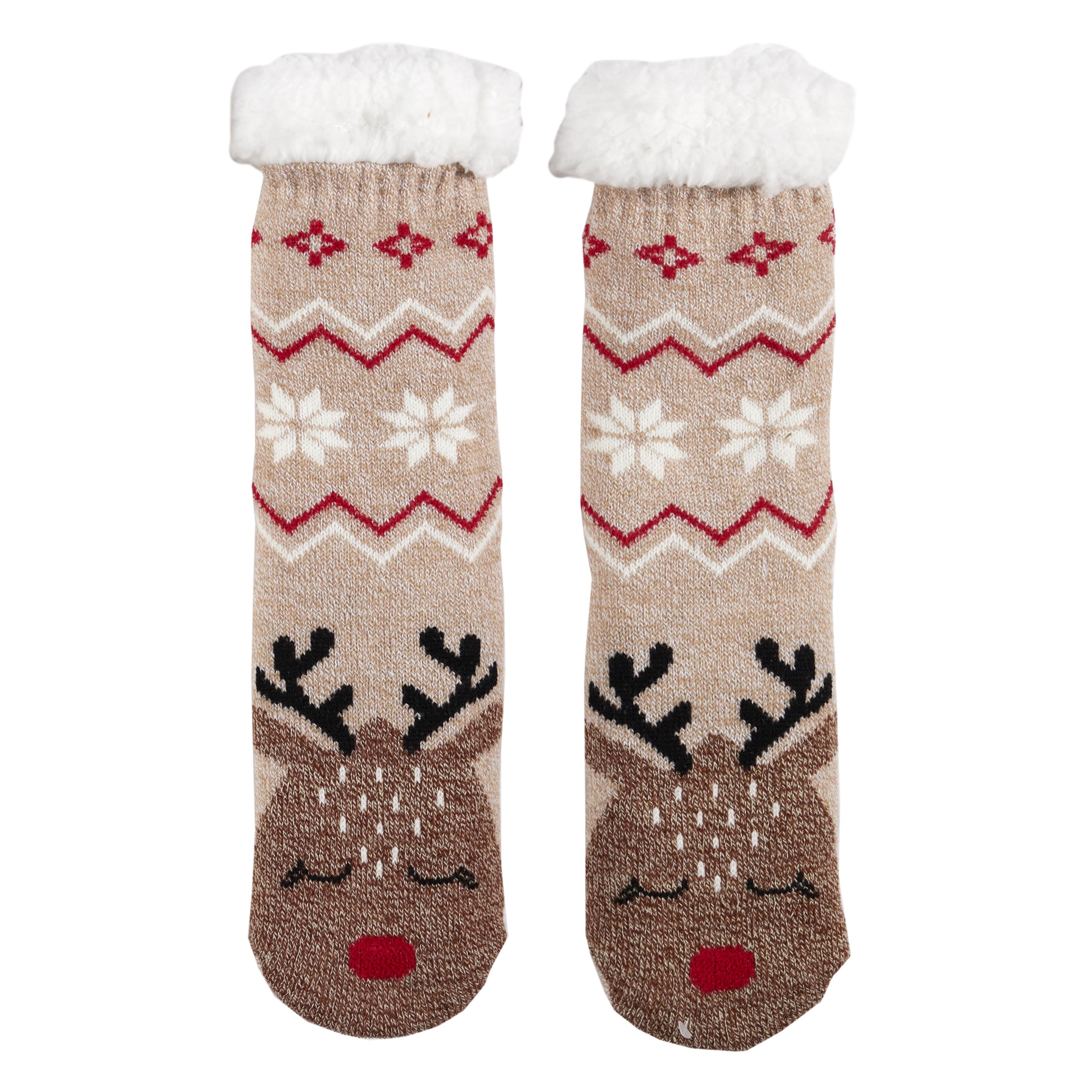 CHAUSSETTES SHERPA RENARD ET RENNE ADULTE