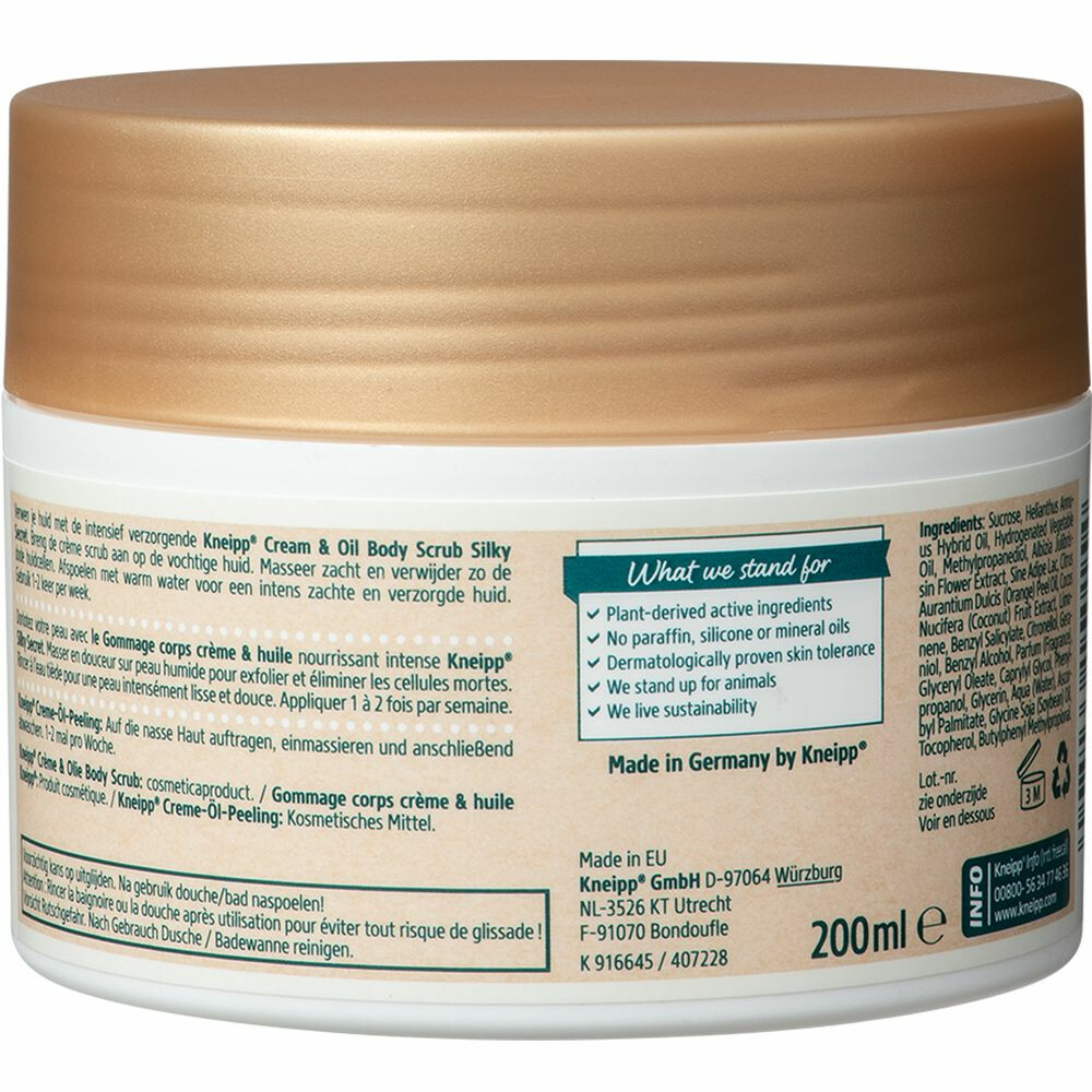 4x Kneipp Cream & Oil Body Scrub Silky Secret200 ml