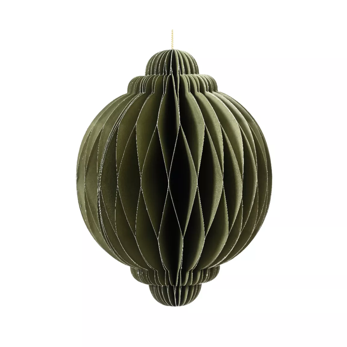 Oignon en papier à suspendre (H40 cm) Fermeture Magnétique Vert