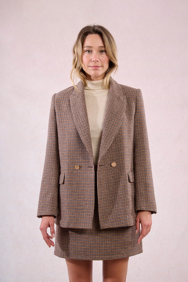 MOLLY BRACKEN<br>Colbert em pied-de-poule