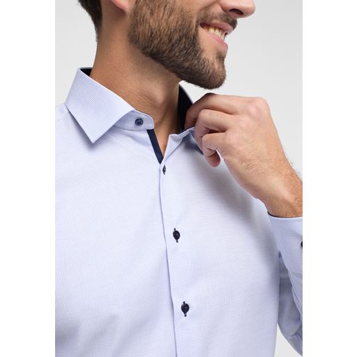Eterna Langærmet Modern Fit Skjorte, Blå, 44