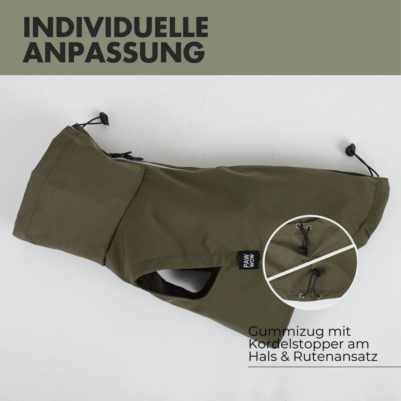 PAW WOW Hunderegenmantel OSKAR Olive M