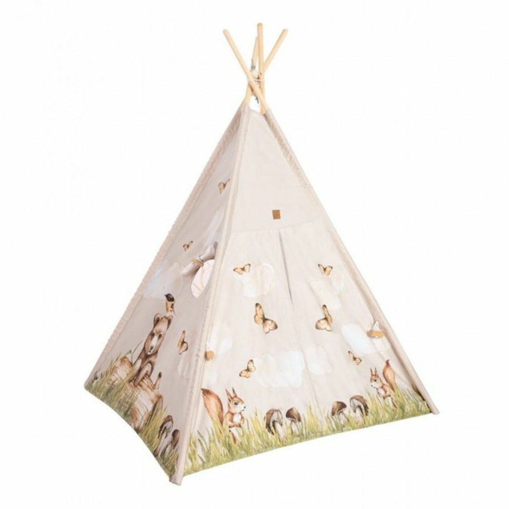 Tipi enfant ours avec coussins