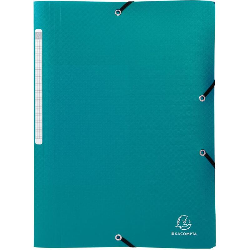 Chemise à élastiques 3 rabats PP OPAK - A4 - Vert foncé
