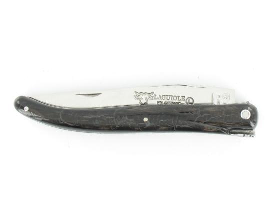 Laguiole 12 cm Plein Manche Croûte de Buffle Couteau de poche par Laguiole en Aubrac