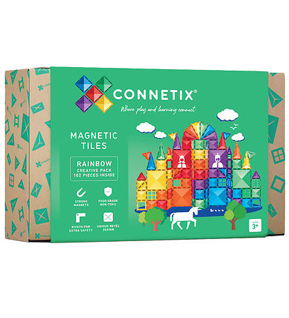 Connetix Magnets?t - 102 Dele - Rainbow Creative Pack