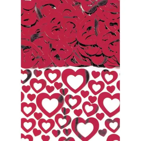 amscan Konfetti Heart Shimmer rot 14g