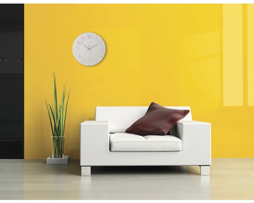 Wandklok Classy Rond glas wit Ø 30 x 3,5 cm