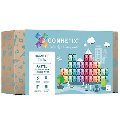 Connetix Magnetset - 24 Teile - Pastel Rechteck