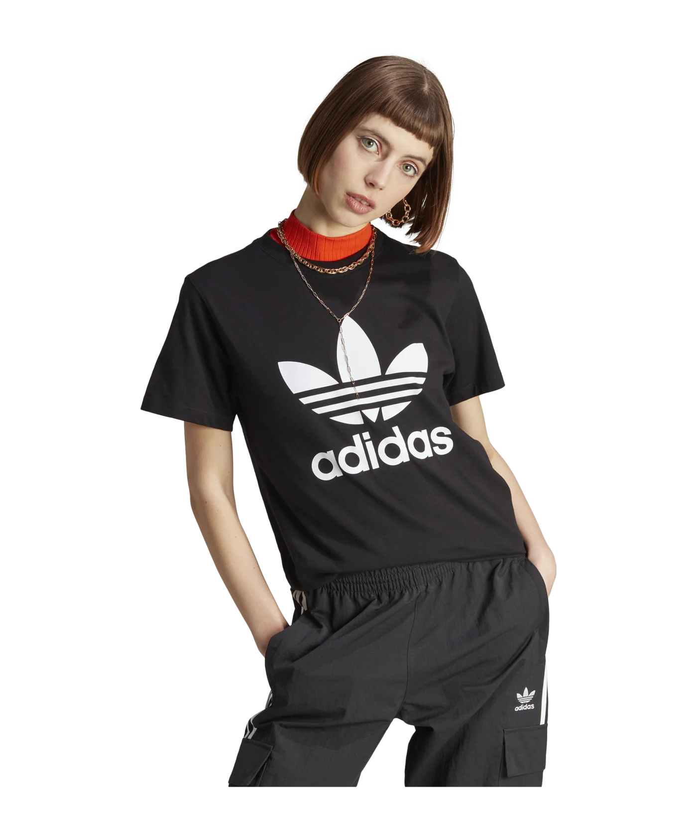 adidas Originals Trefoil T-Shirt Damen Schwarz