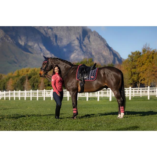 Zadeldek LeMieux Loire Dressage Square Donkerblauw-roze