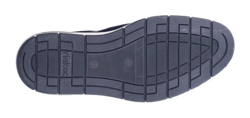 Rieker Schnürschuh  mit seitlichem Reissverschluss, Freizeitschuh, Halbschuh, Schnürschuh