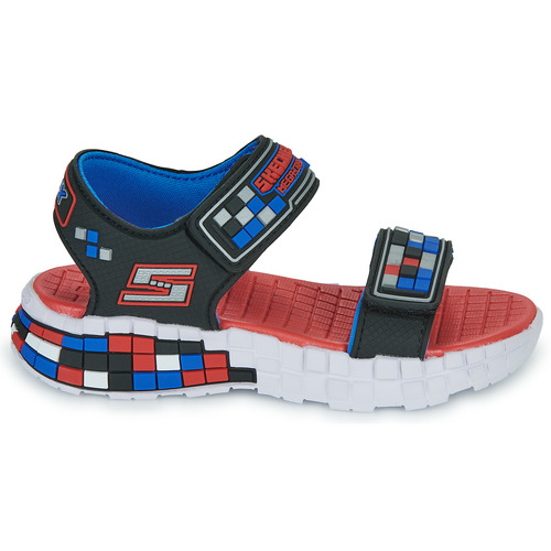 Skechers - CUBOSANDAL - Noir / Bleu / Rouge