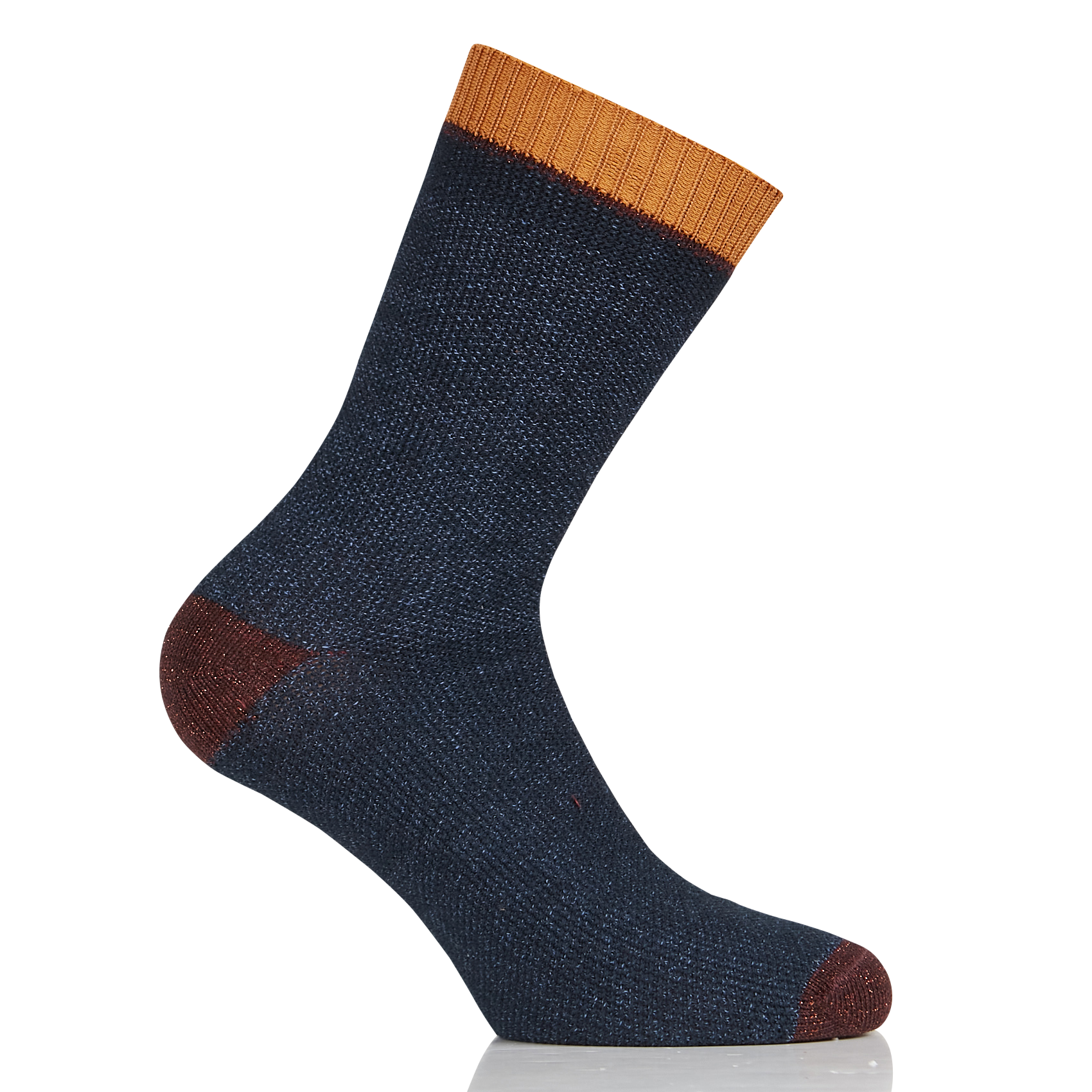 VOYAGEUR - Chaussettes métallisées en coton mélangé | Bleu