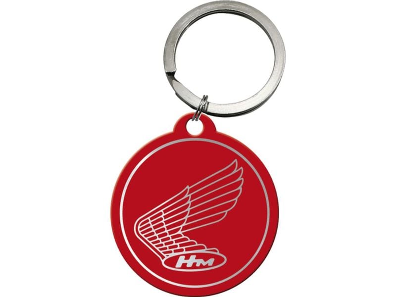 Nostalgic Art Schlüsselanhänger Honda Ø 4 cm, Rot Anhänger mit Honda Logo