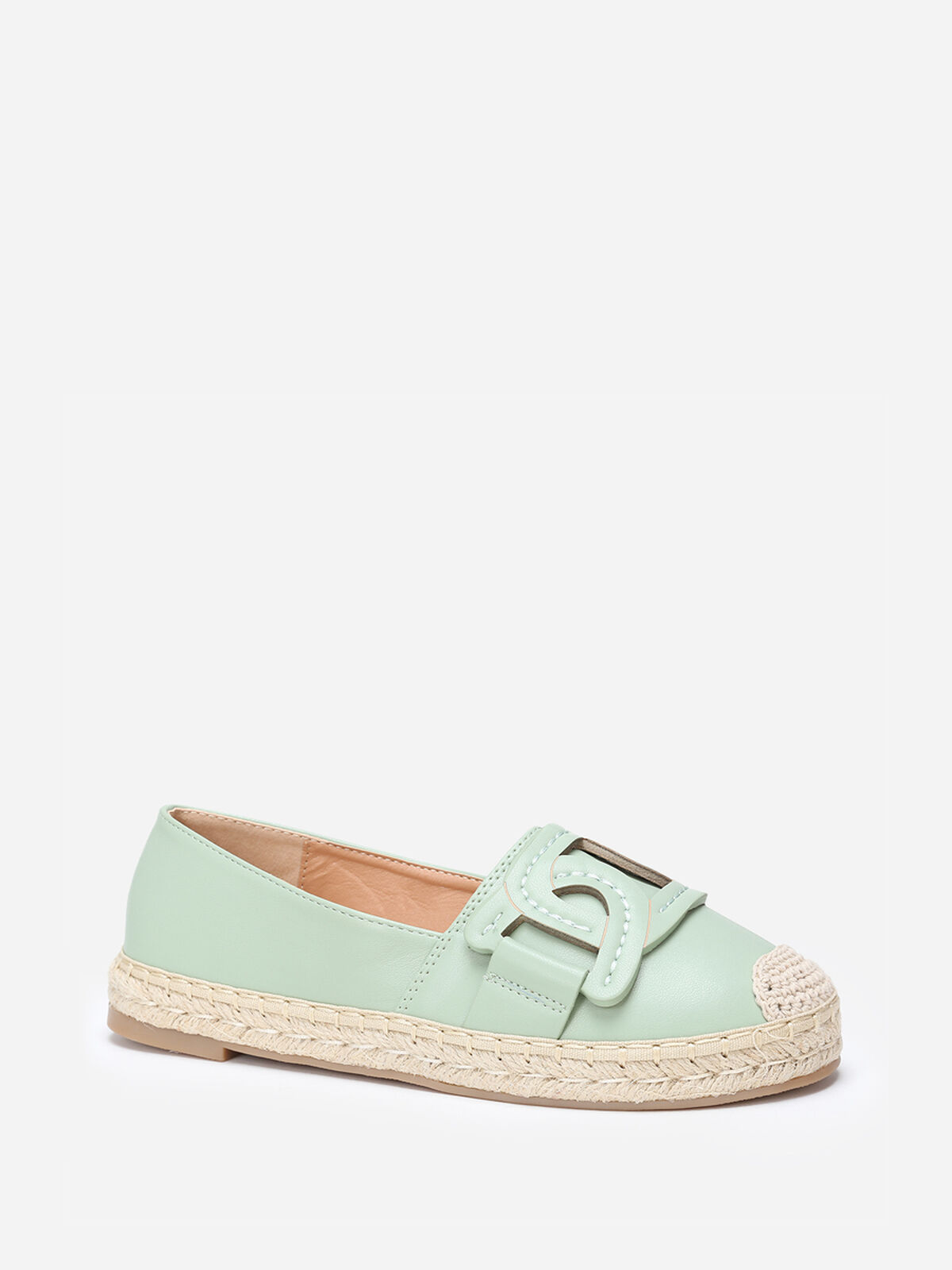 Espadrilles avec bride en simili- Vert