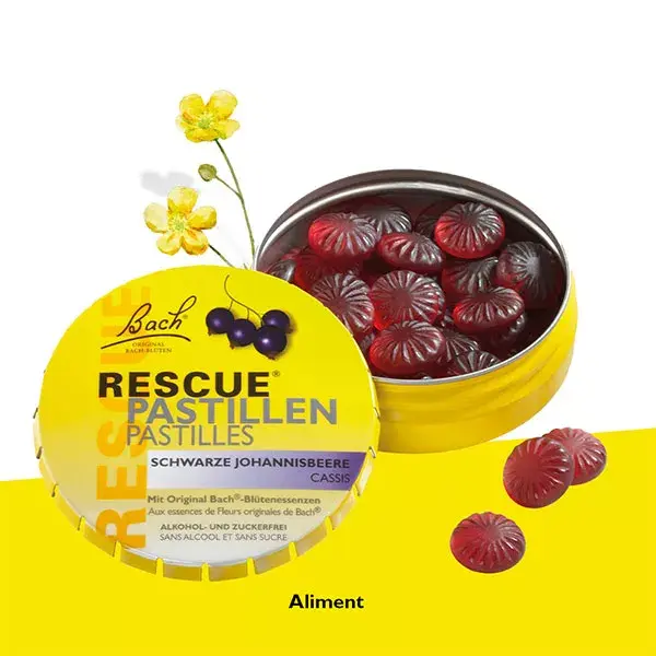 Rescue Pastilles Cassis - 50 g