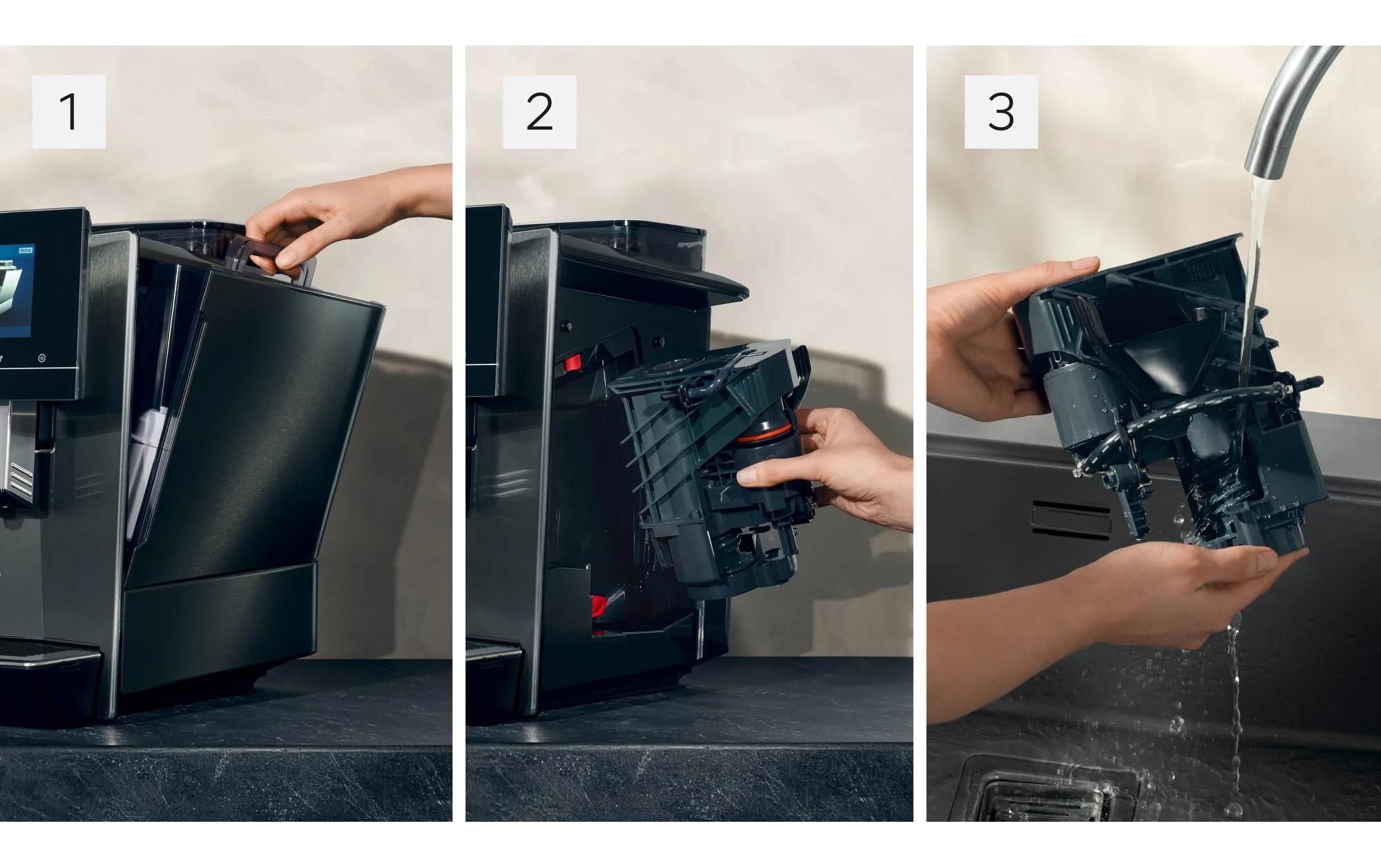 Kaffeevollautomat EQ 900 TQ907D03 Edelstahl<br>Vollautomatische Kaffeemaschine mit dualBean-Sytem für die Zubereitung zweier Kaffeekreationen