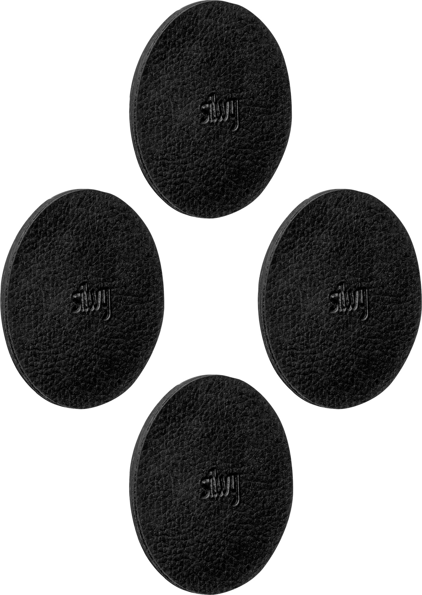 silwy® Magnet-Pads 5 cm 4er Set schwarz