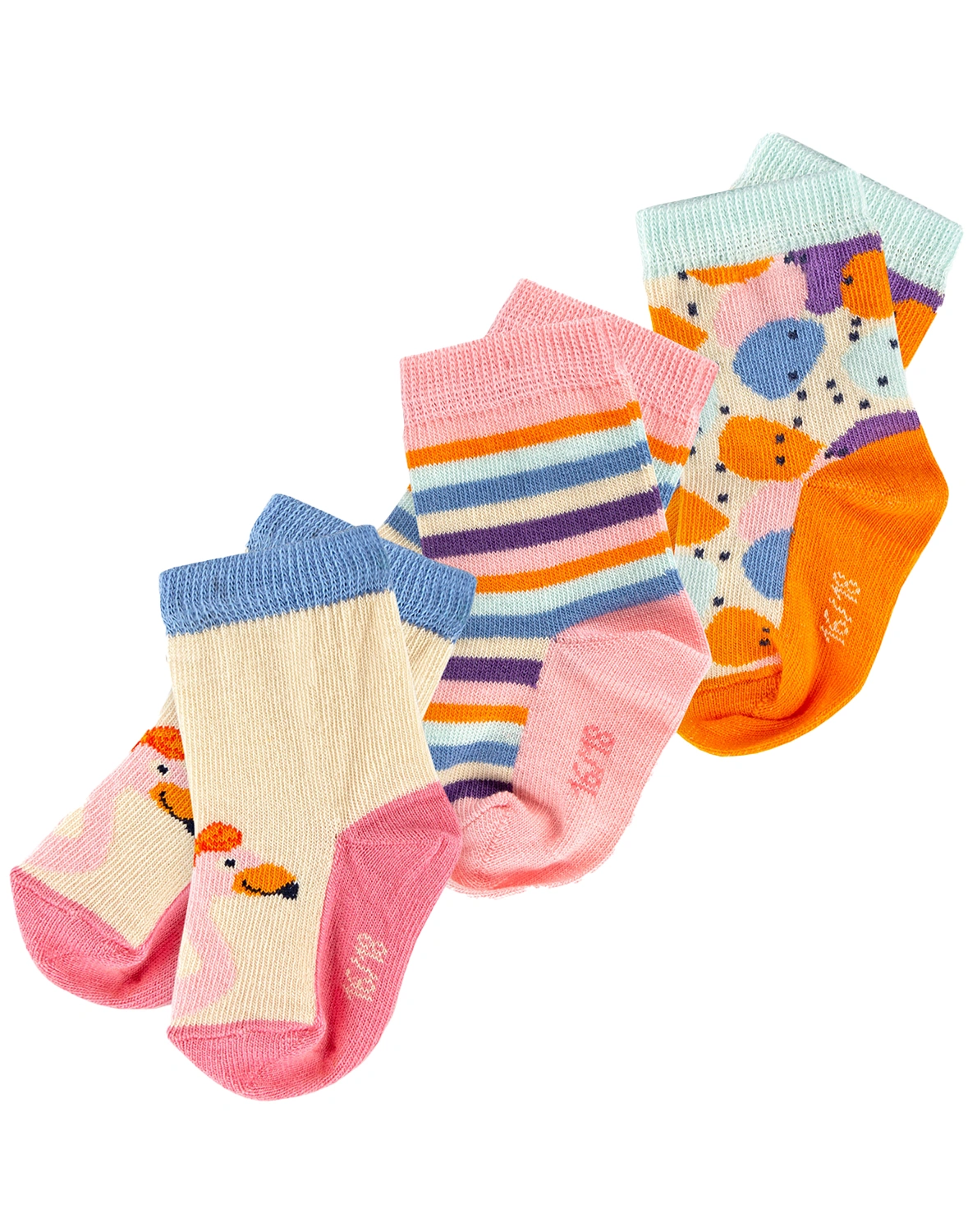 Socken M - SKATING FLAMINGO 3er Pack in bunt