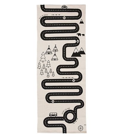 OYOY Gulvt?ppe - 180x70 cm - Adventure - R?hvid