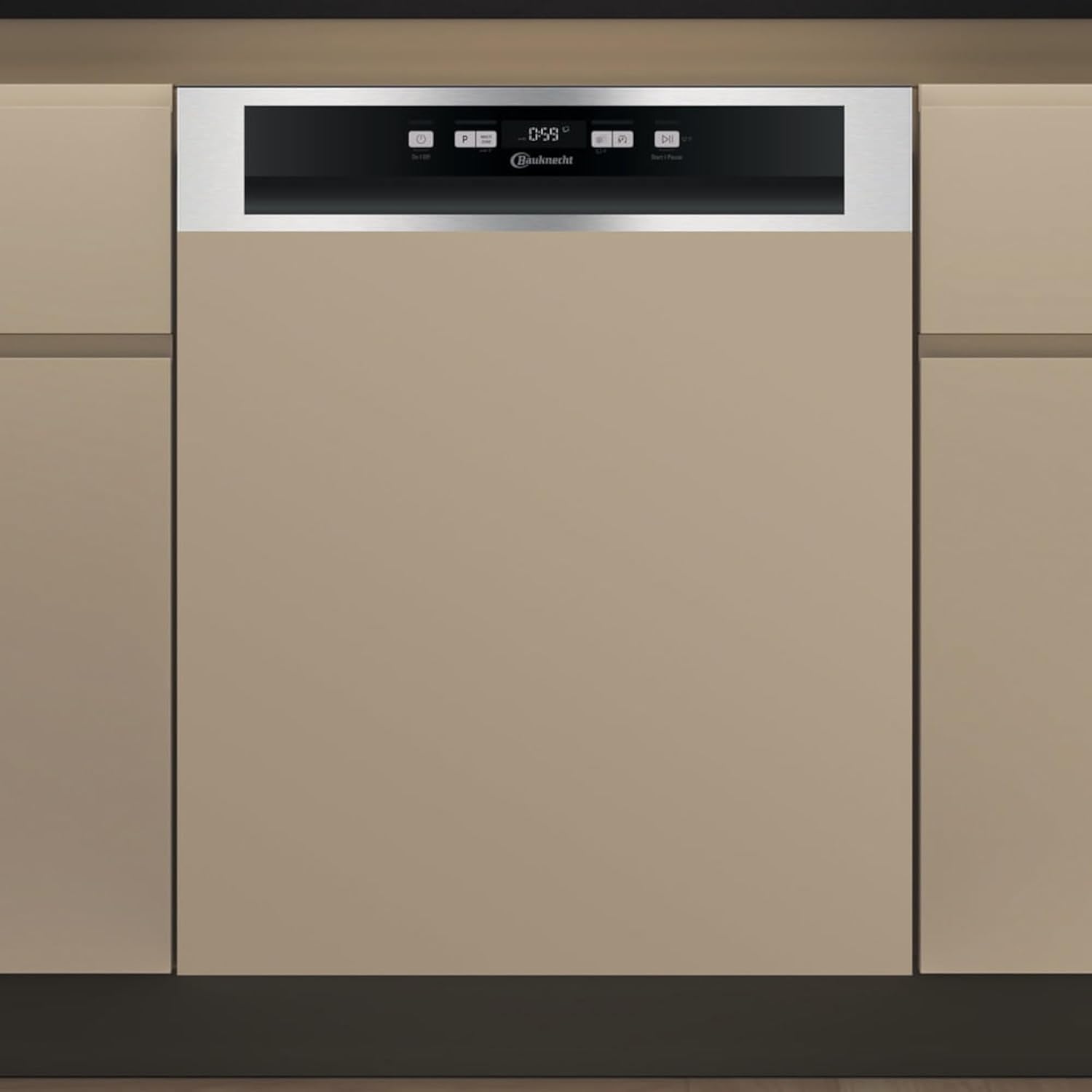 BAUKNECHT teilintegrierbarer Geschirrspüler B0B D651A X, 14 Maßgedecke, ActiveDry - automatisches Türöffnungssystem