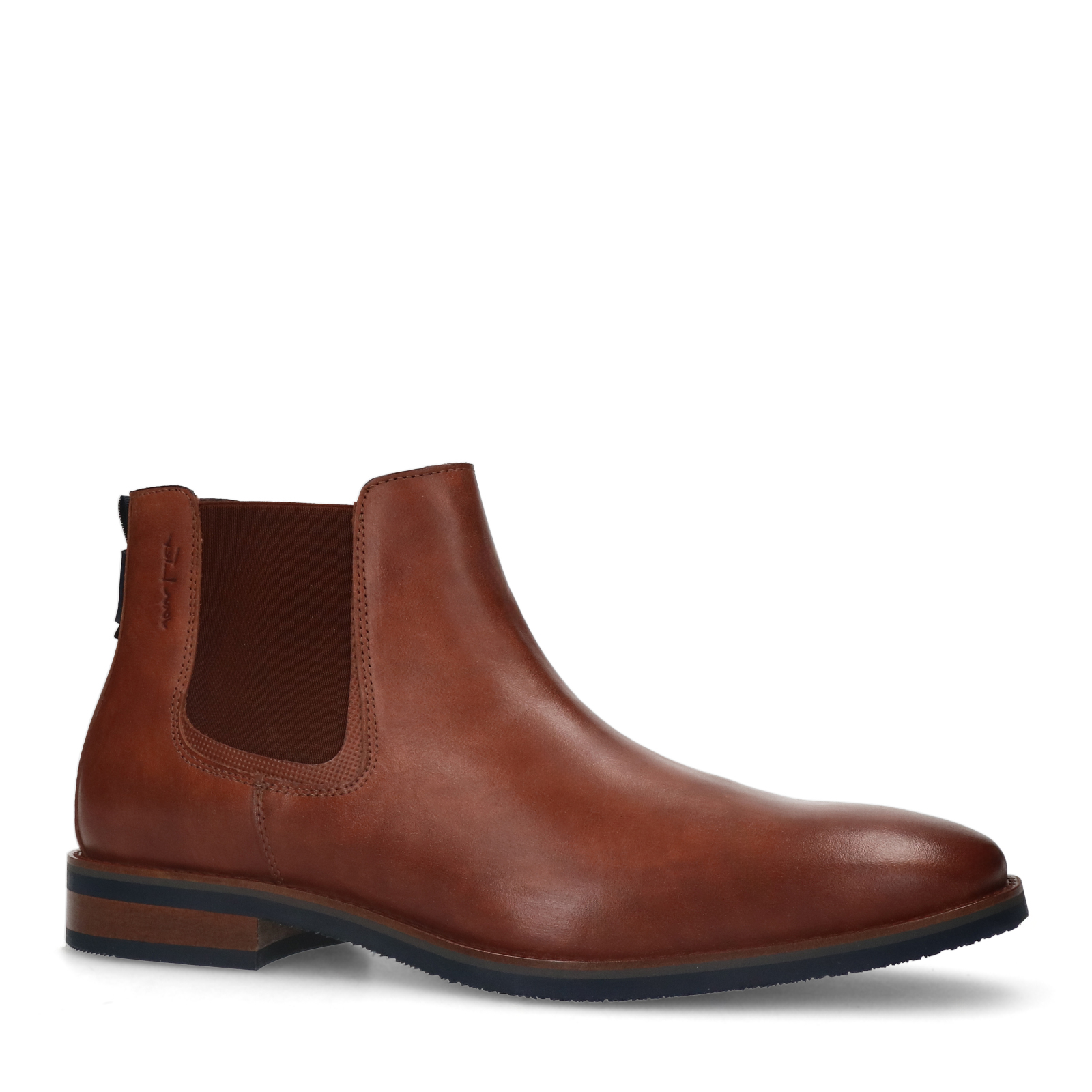 Cognac leren chelsea boots