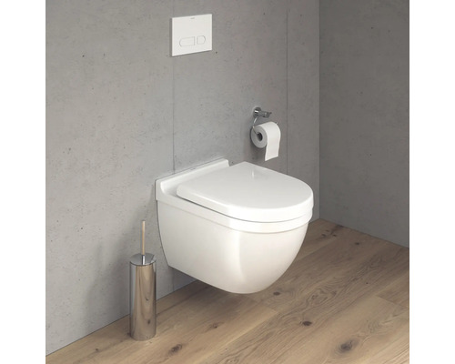 DURAVIT wandcloset Starck 3, diepe spoeling, open rand, glanzend wit, zonder toiletzitting, 2527090000