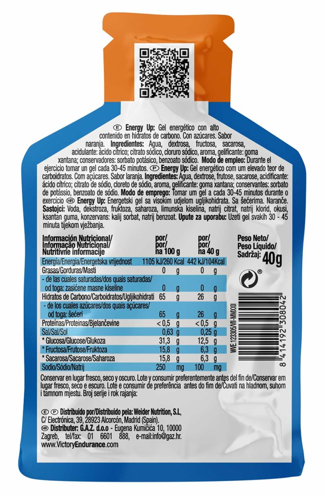 Victory Endurance Energy Up! Gel 40 g