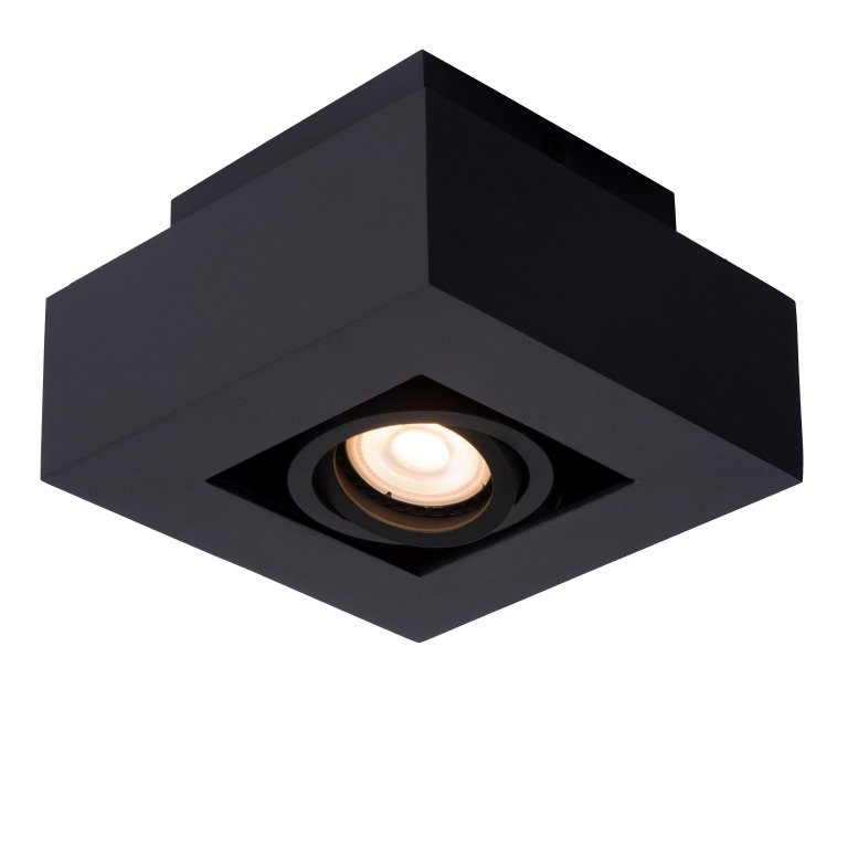 Lucide Xirax 1 spot dim to warm zwart