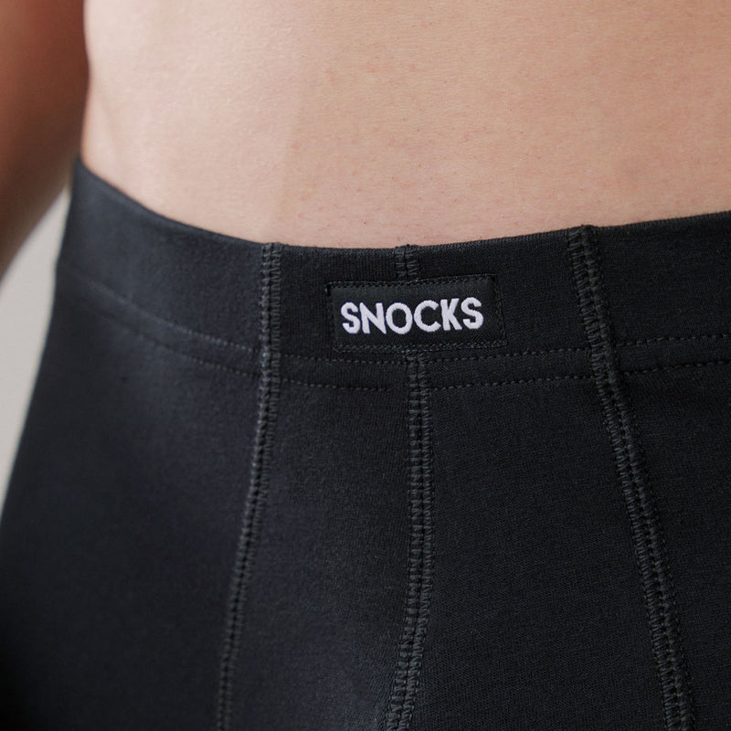 Retro Boxershorts aus Bio-Baumwolle Schwarz