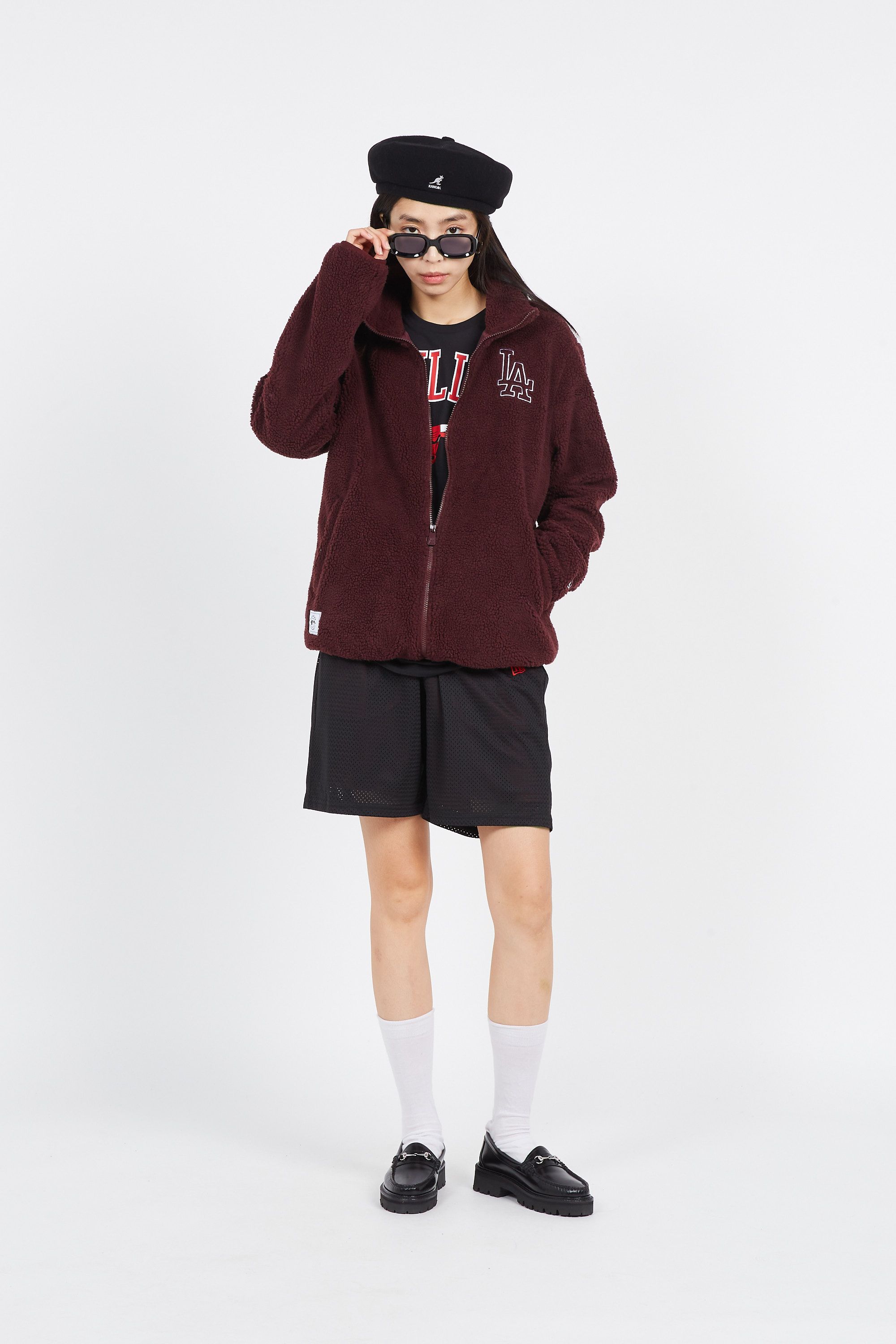 NEW ERA polaire MLB SHERPA JKT LO Violet