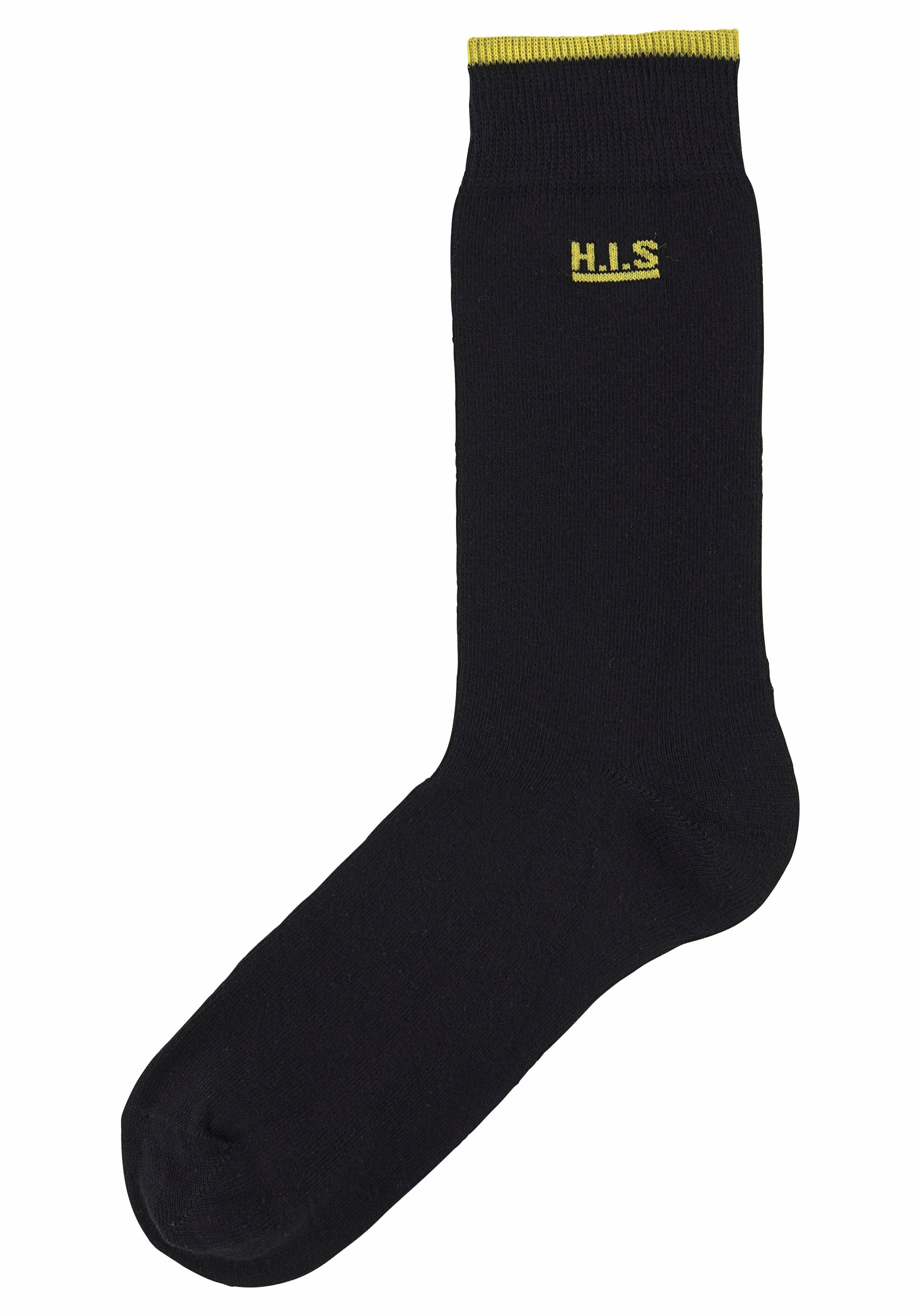 H.I.S Socken Packung, 7 Stk. tlg. mit farbigen Bündchen