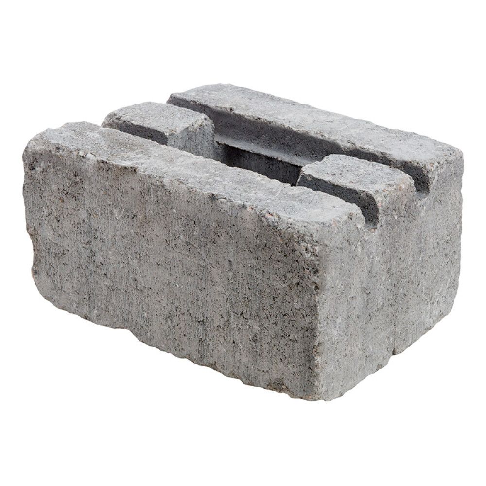 STØTTEMUR AALTVEDT RÅDHUS GEOLOCK 31/26X21X14,5CM GRÅMIX