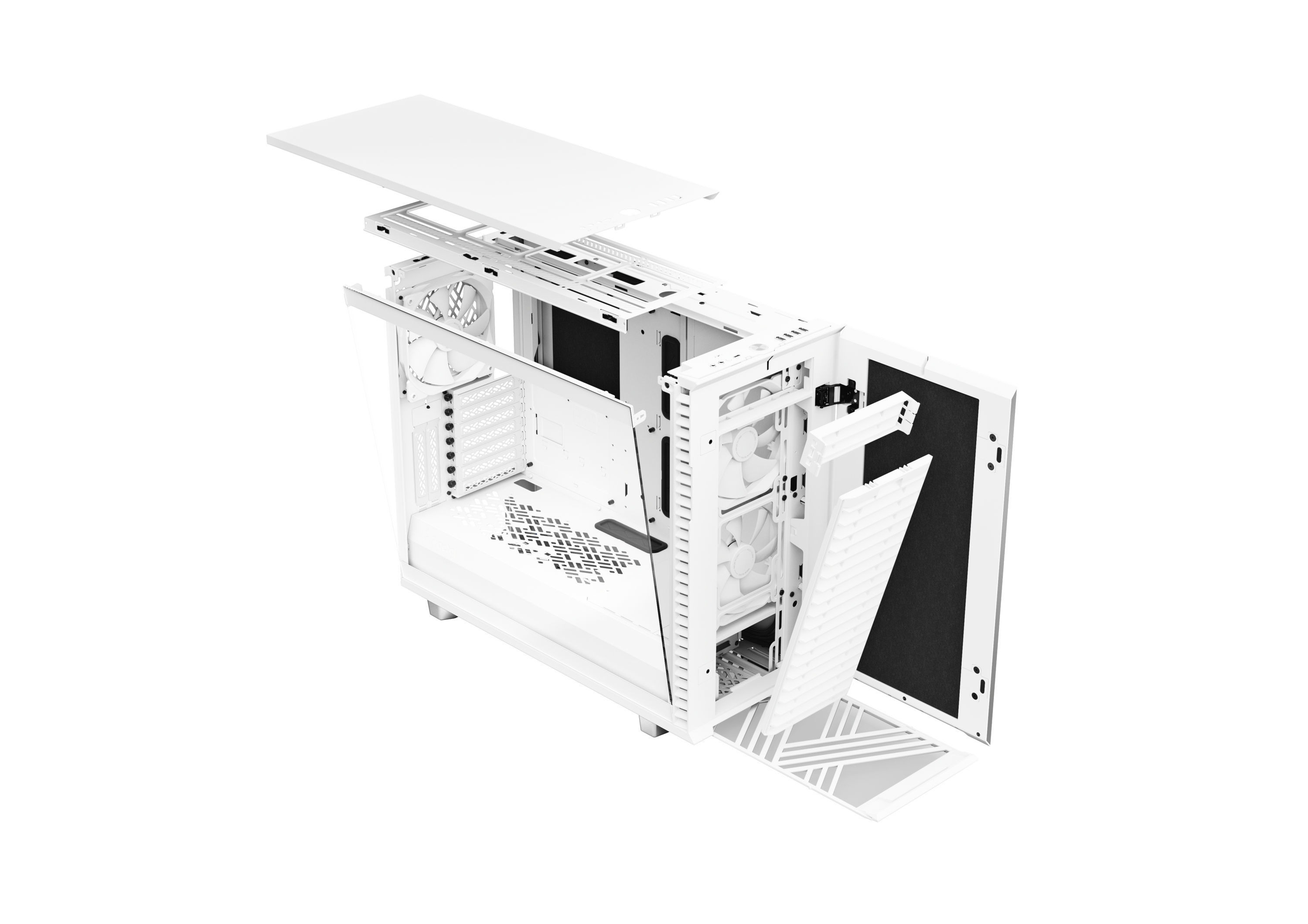 Fractal Design DEFINE 7 - Blanc - Panneau verre trempé teinté