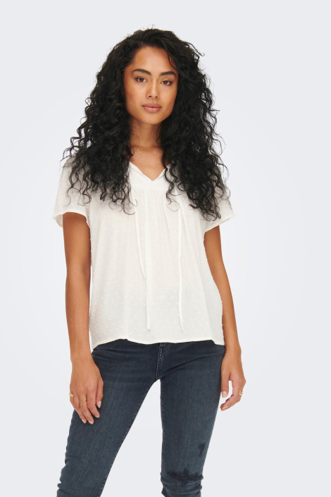Jacqueline de Yong witte dames t-shirt