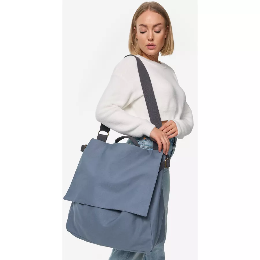 The Organic Company Schultertasche Big Shoulder Hayao - grey blue