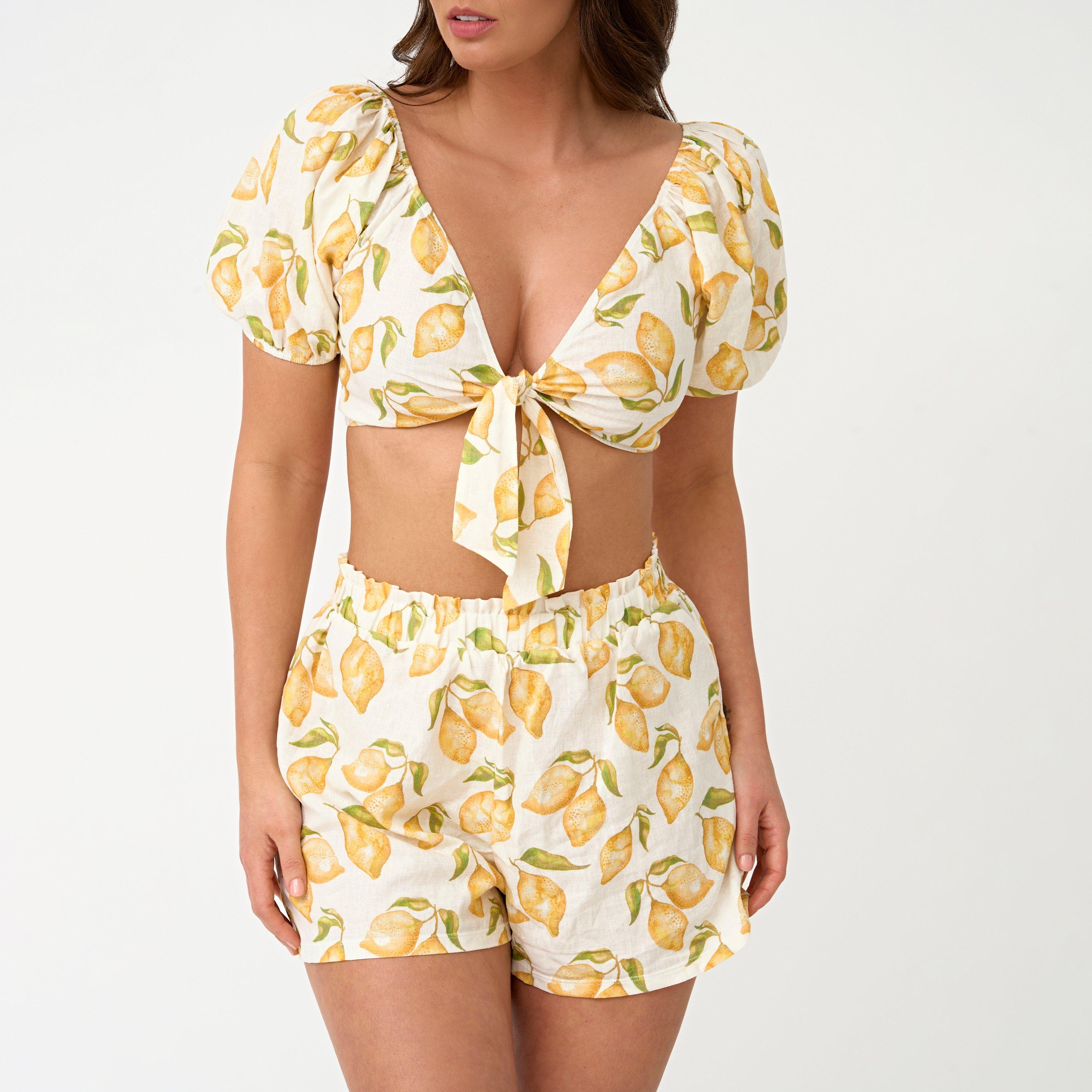 Be You Ladies Beach Paperbag Short Co ord