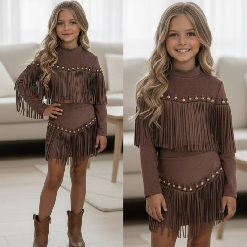 Your Western Glam Fringe Set - bruin