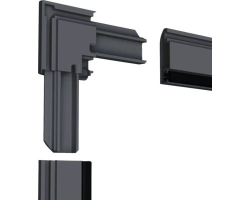 Insectenhor aluminium deur 1 antraciet 100x210 cm