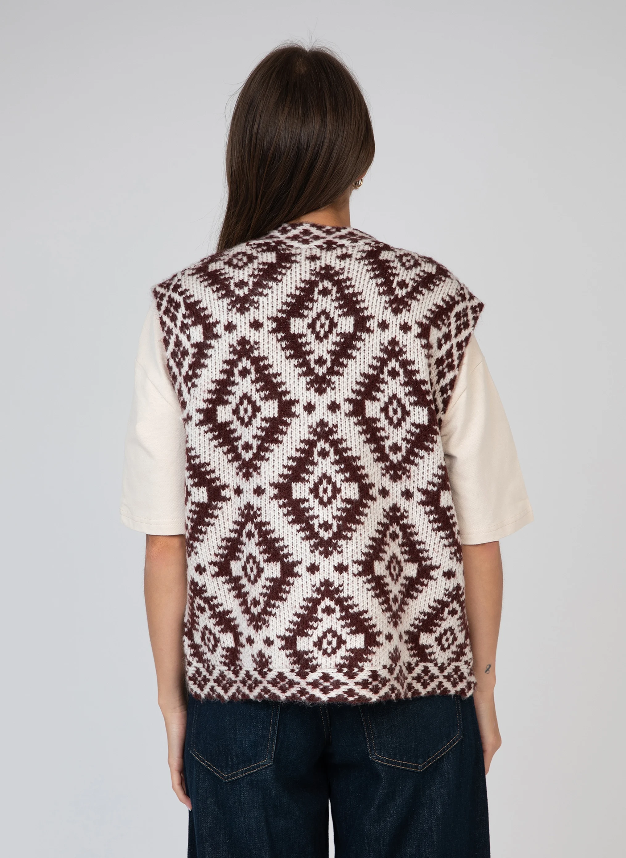 LETHNIK - Cardigan jacquard | Noir