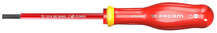 Tournevis Facom Protwist isolé 1000V Plat 4x150 mm