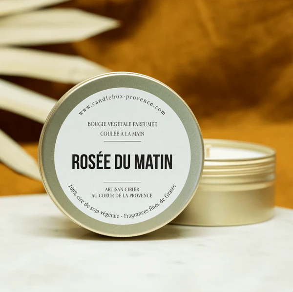 Candlebox provence Bougie Rosée du matin 125g