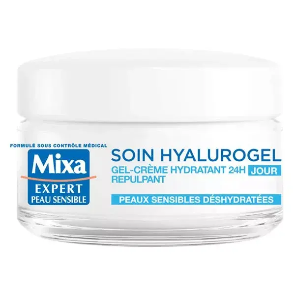 Mixa Visage Hyalurogel Gel-Creme Hidratante 24h para Pele Desidratada e Sensível 50ml