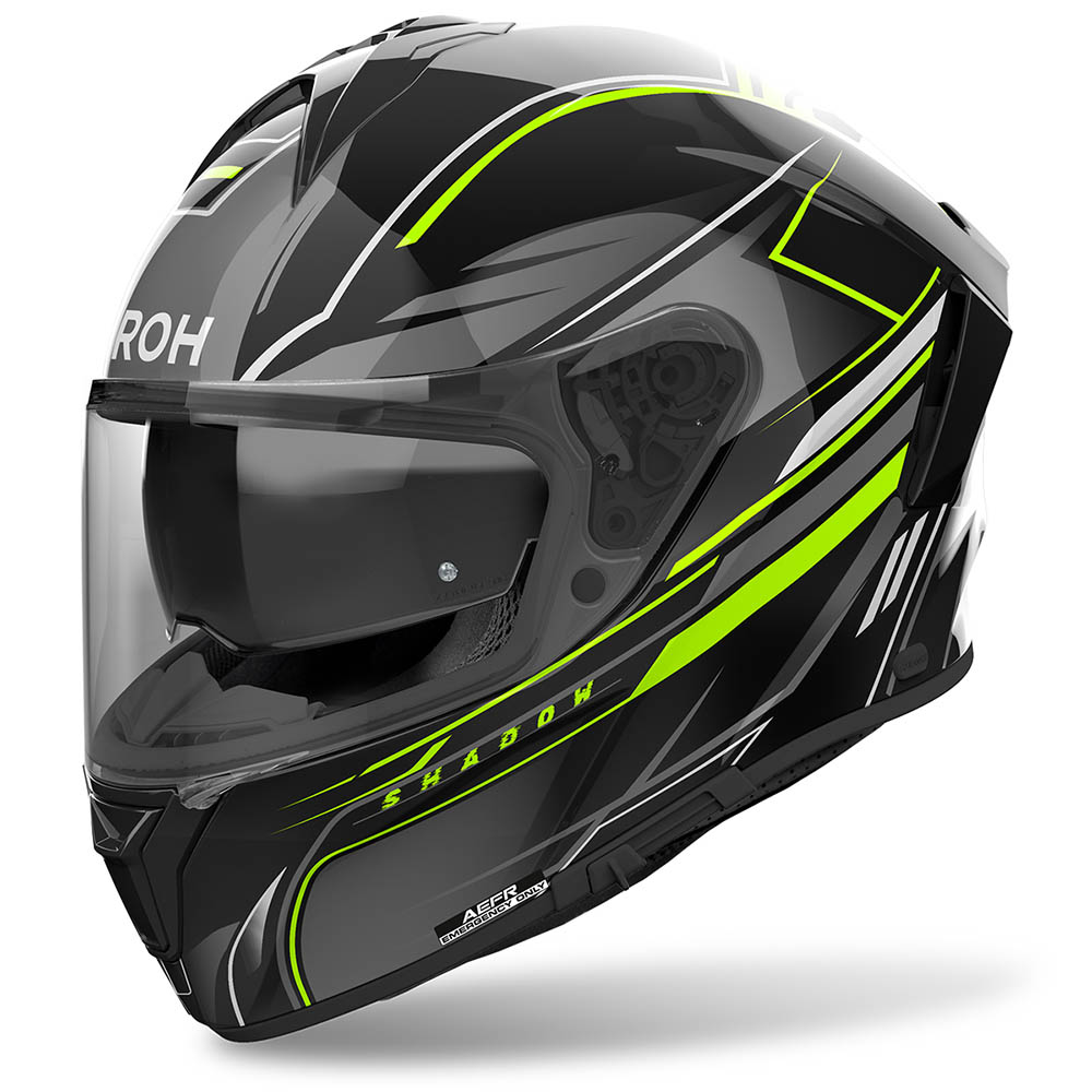 Airoh - Casque Spark 2 Shadow Noir / Jaune fluo / Brillant